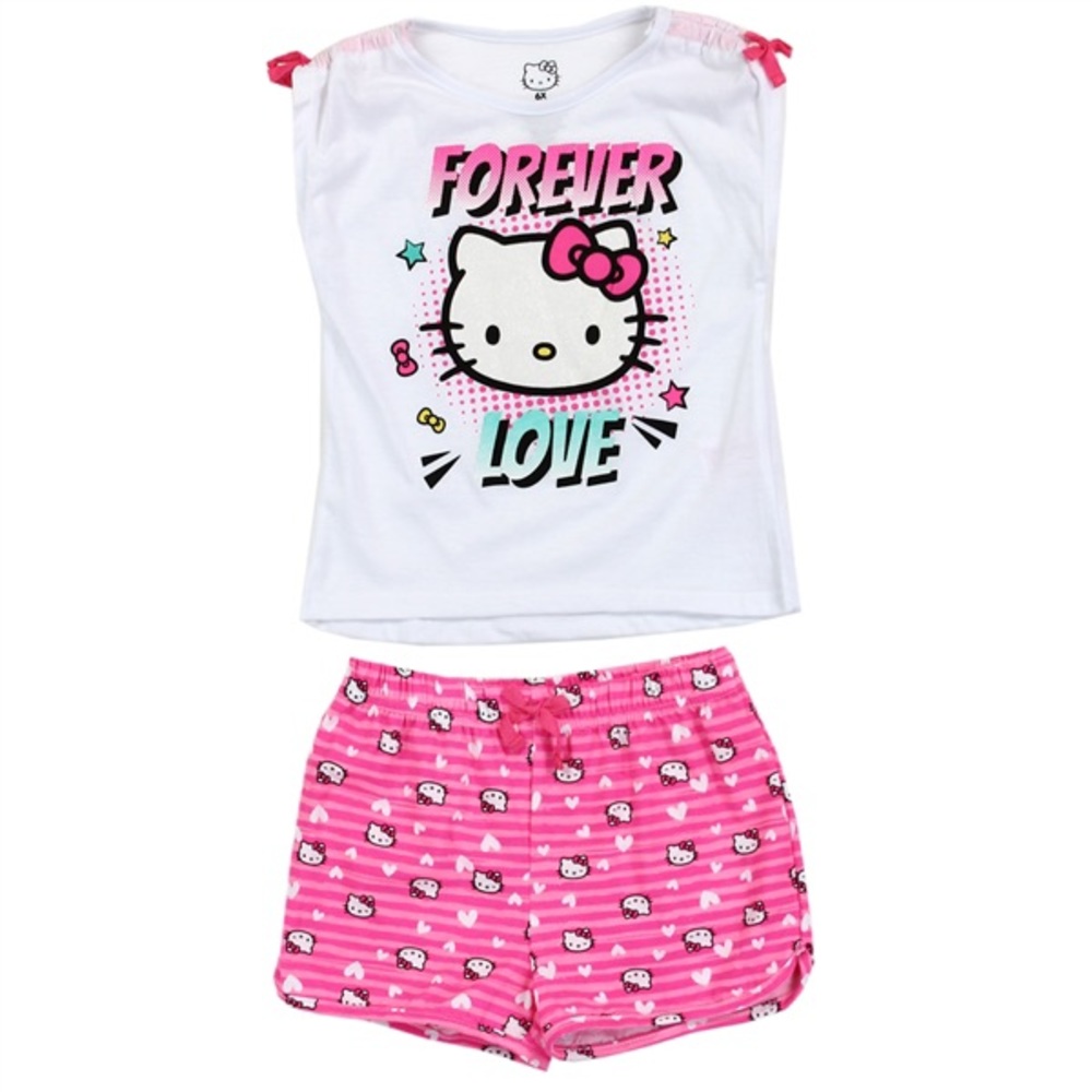 HELLO KITTY Girls Toddler 2PC Short Set